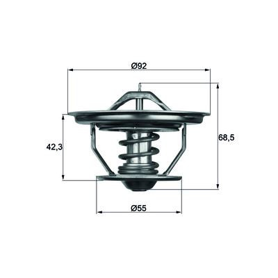 Termostat (Scania 4 3 2) (TX3575, 1395856, 605250100050) MAHLE Termostat (Scania 4 3 2) (TX3575, 1395856, 605250100050) MAHLE