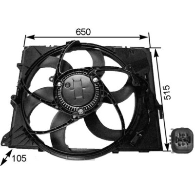 Motoru (BMW, E84, E87) (BHR CFF 264 000S, 17117590699) BEHR Motoru (BMW, E84, E87) (BHR CFF 264 000S, 17117590699) BEHR