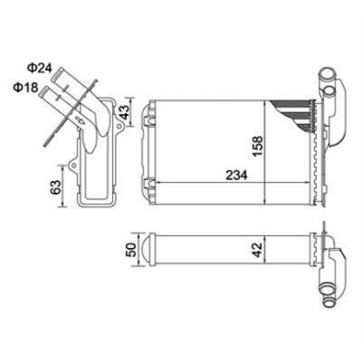 Kalorifer Radyatörü (Renault, Clio, Kangoo, Megane I) (7701204680, MARELLI) MAGNETI MARELLI Kalorifer Radyatörü (Renault, Clio, Kangoo, Megane I) (7701204680, MARELLI) MAGNETI MARELLI