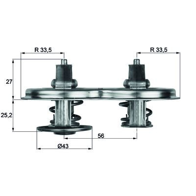 Termostat (Scanıa, P, R, T) (TX3375D, 1431979) MAHLE Termostat (Scanıa, P, R, T) (TX3375D, 1431979) MAHLE