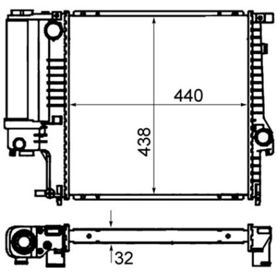 Su Radyatoru (BMW, E30, E36) (164E1, 8Mk376713124, MAH.CR330000S) MAHLE