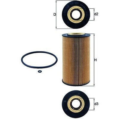 Yağ Filtresi (Mercedes-Benz, W202, W210) (A6281800009, OX169D, OM628) MAHLE