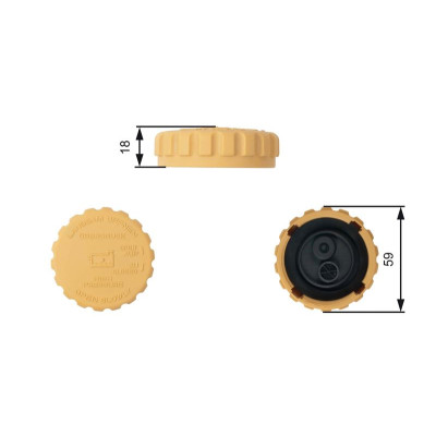 Yedek Su Kapagı (OEM: GTS RC201, GTS RC235, 94539597) GATES