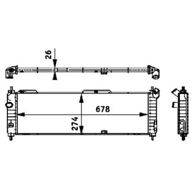 Radyatör (Opel, Corsa, Tigra) (CR357000S, 52459323, 1300152) MAHLE Radyatör (Opel, Corsa, Tigra) (CR357000S, 52459323, 1300152) MAHLE