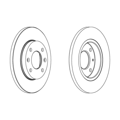 Disk Ön (Peugeot, 206, 306) (169014, 4246R8, 4246R9) FERODO