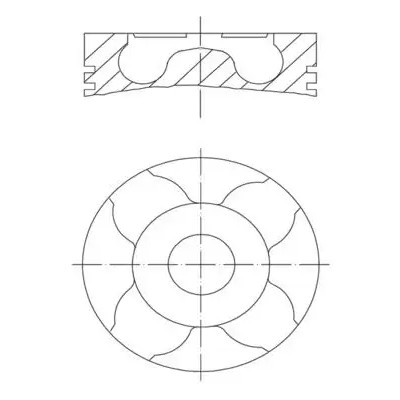 Motor Piston Segman (Peugeot, P307, Expert) (7M5Q6110AA, D4164) MAHLE