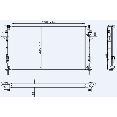 Radyator (Renault, Laguna II) (0550502AL, 2557000205904) KALE Radyator (Renault, Laguna II) (0550502AL, 2557000205904) KALE